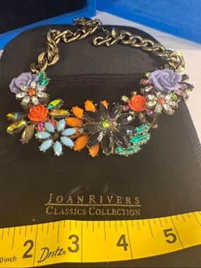 joan rivers statement color crystal necklace chunky